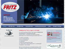 Tablet Screenshot of metalltechnik-fritz.at